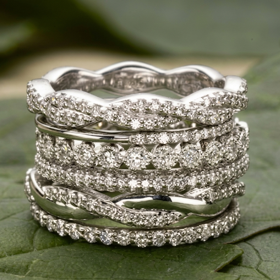 Layered Zirconia Statement Ring