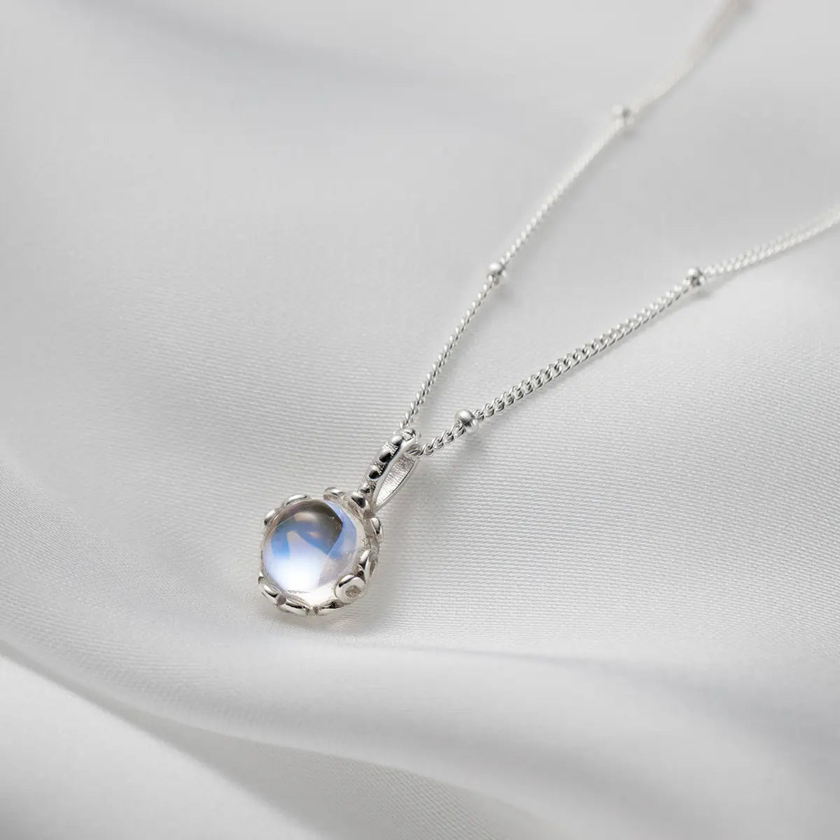 Radiant Bezel Set Moonstone Pendant