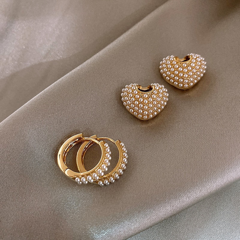Pearl of Love Gold Earrings