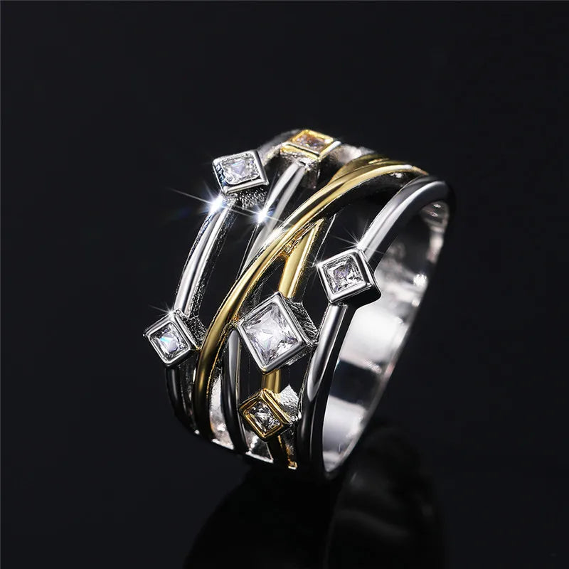 Couture Geometric Hollow Out Ring