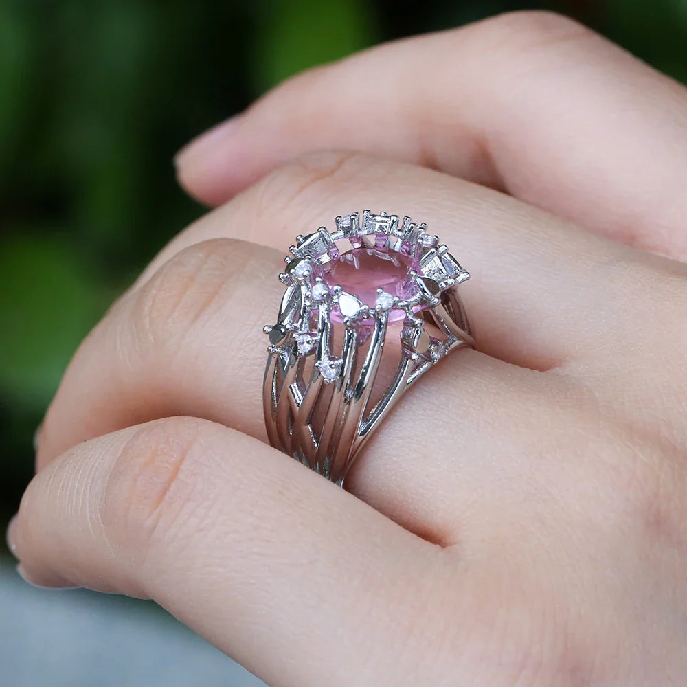Prestigious Pink Stone Ring