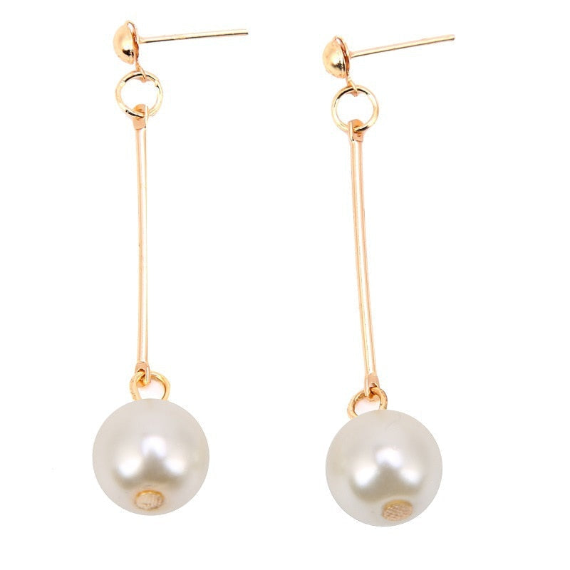 Luxury Dangling Earrings with Hand-Plaid Pearls