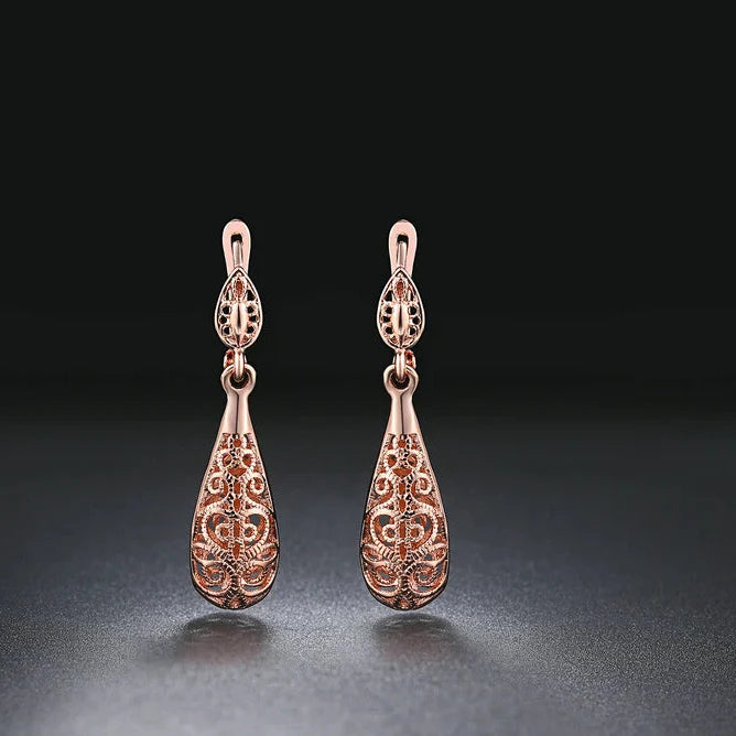 Ornate Filigree Teardrop Earrings