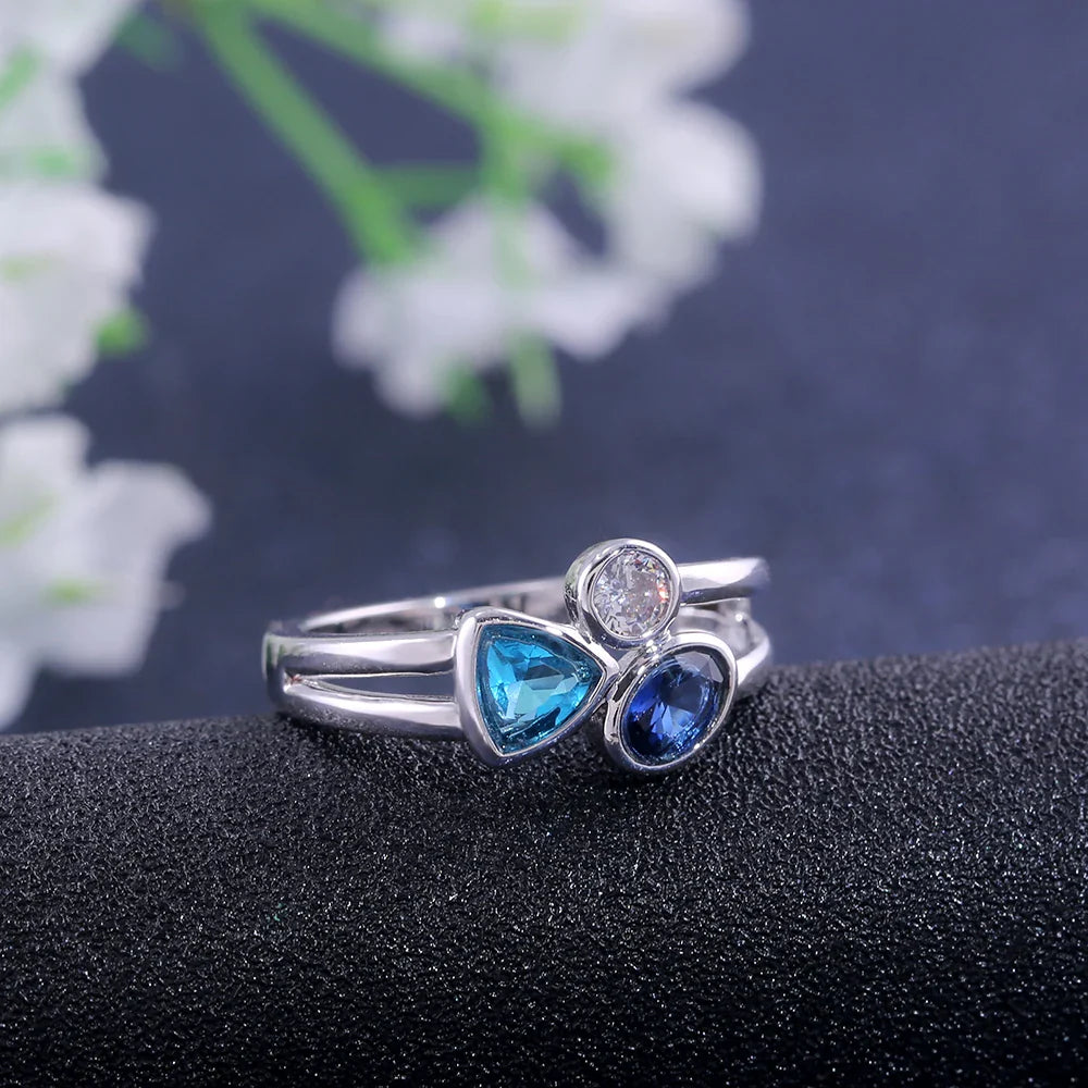 Exquisite Triple Stone Ring