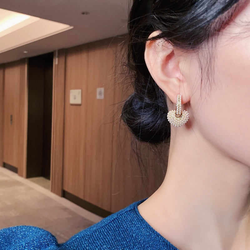 Pearl of Love Gold Earrings