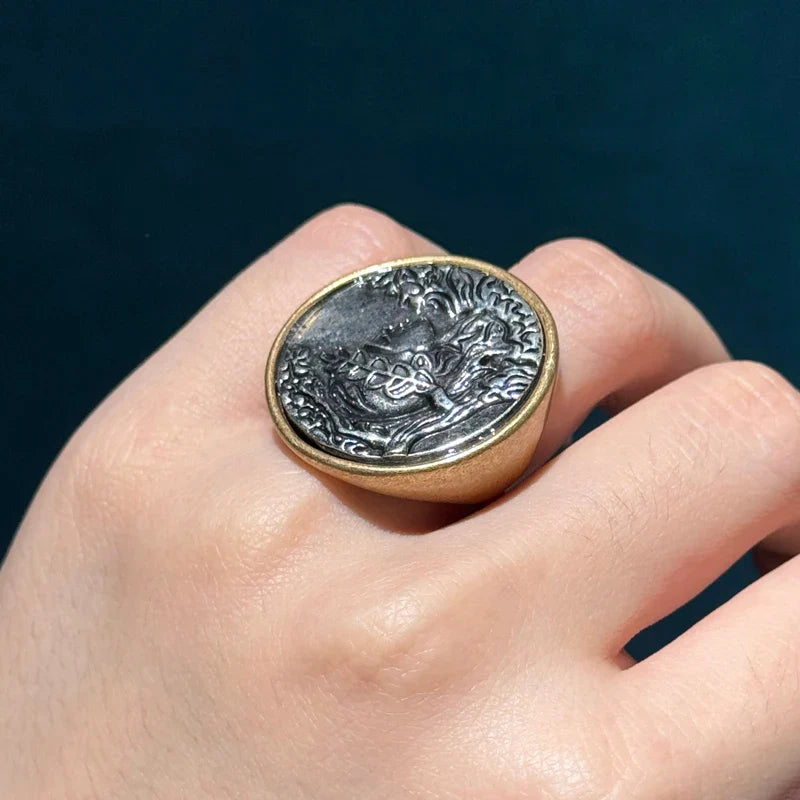Antique Cameo Portrait Gold Ring