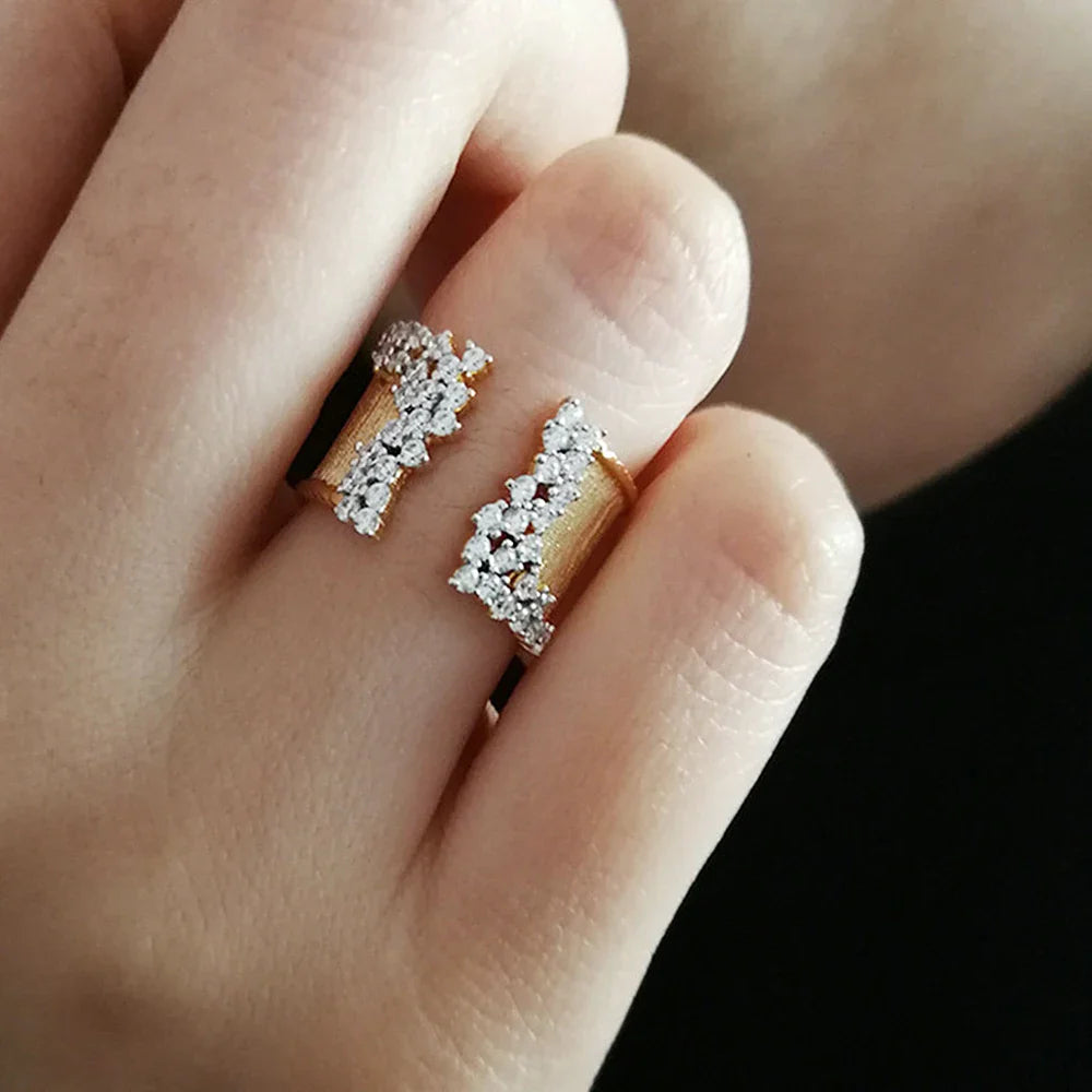 Lavish Zirconia Wide Ring