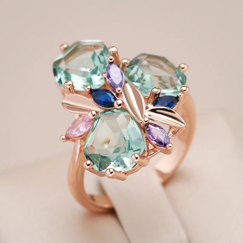 Sophisticated Mosaic Rhombus Ring