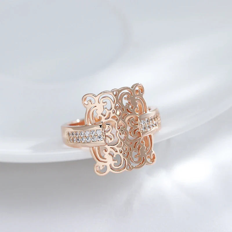 Timeless Ornate Filigree Square Ring