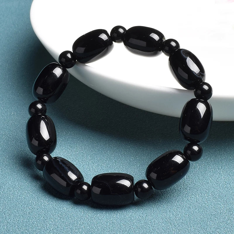 Barrel Jade Beaded Bracelet