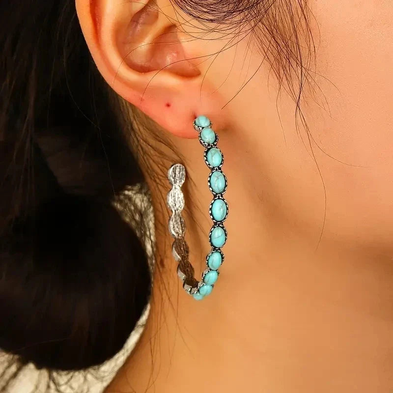 Graceful Silver Hoop Earrings