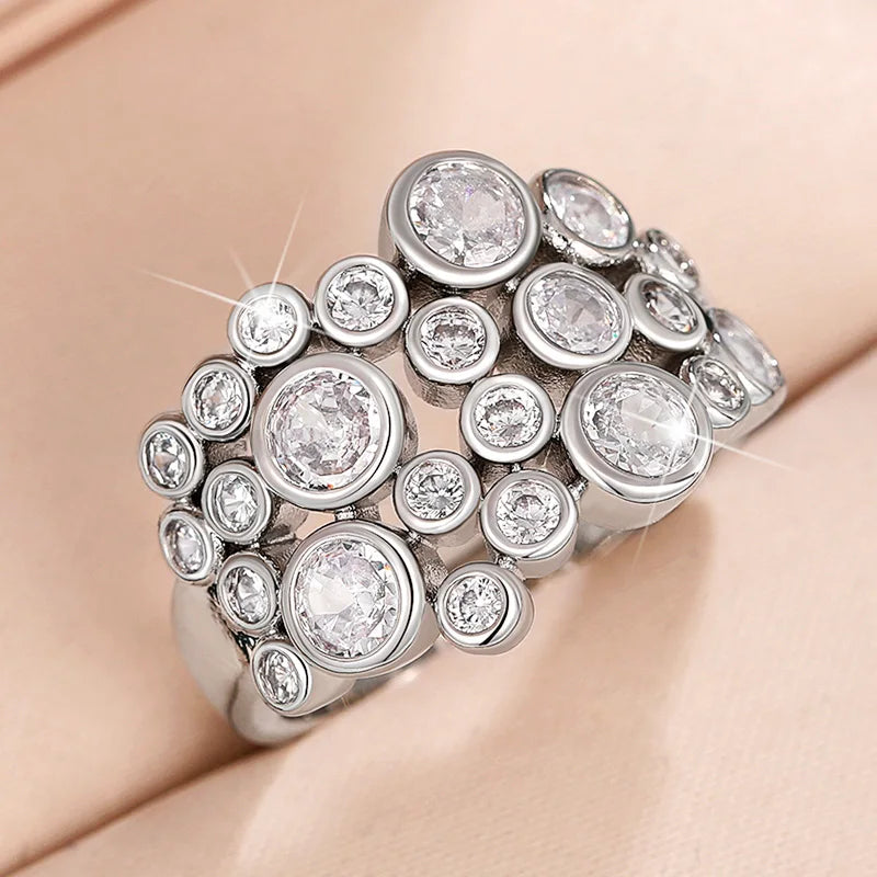 Lavish Round Cubic Zirconia Ring