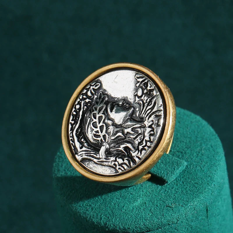 Antique Cameo Portrait Gold Ring