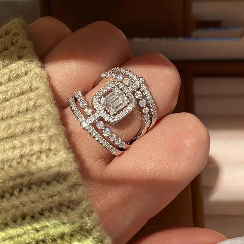 Timeless Zirconia Silver Ring