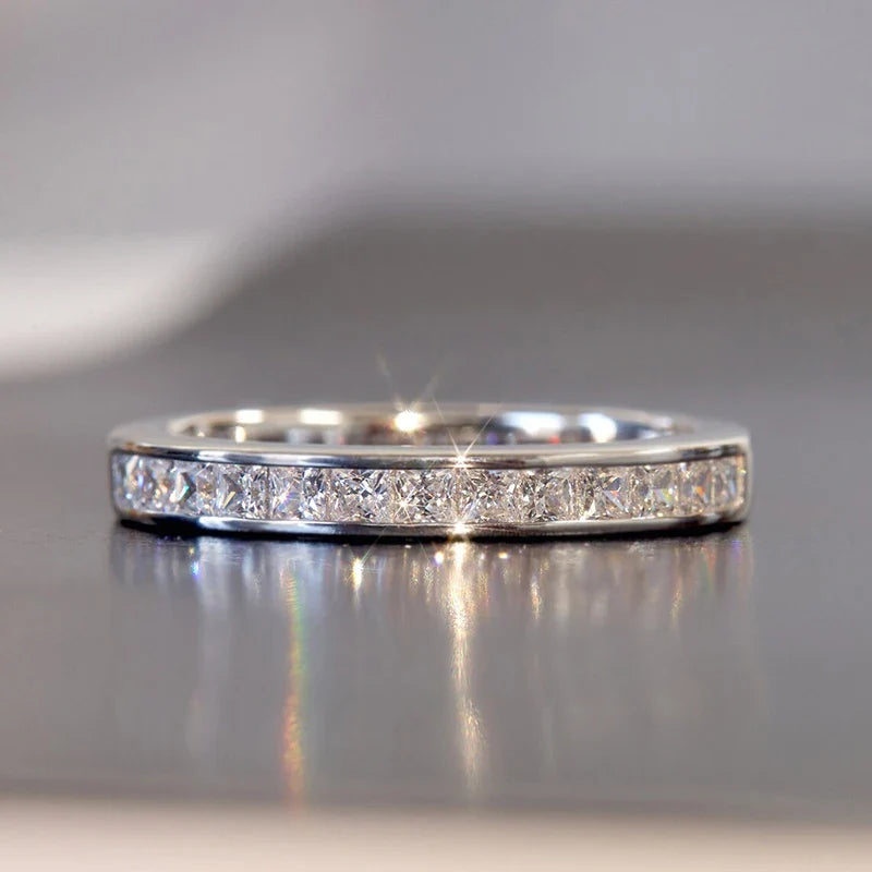 Minimalist Silver Zirconia Ring
