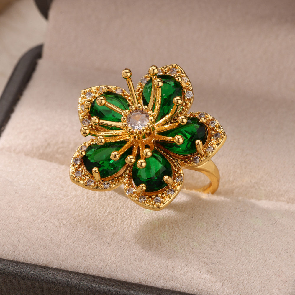 Emerald Garden Whisper Ring