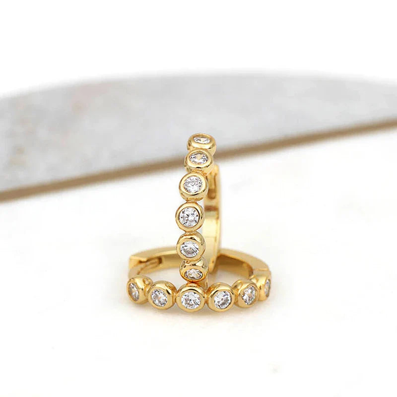 Luxe Fashion Zirconia Hoop Earrings