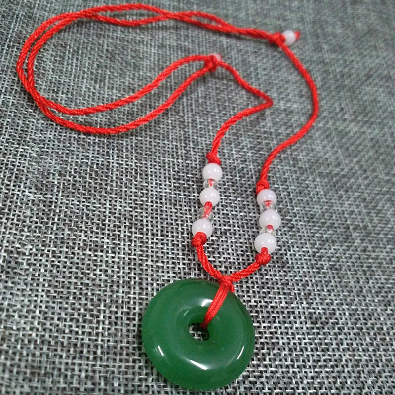 Graceful Jade Disc Pendant