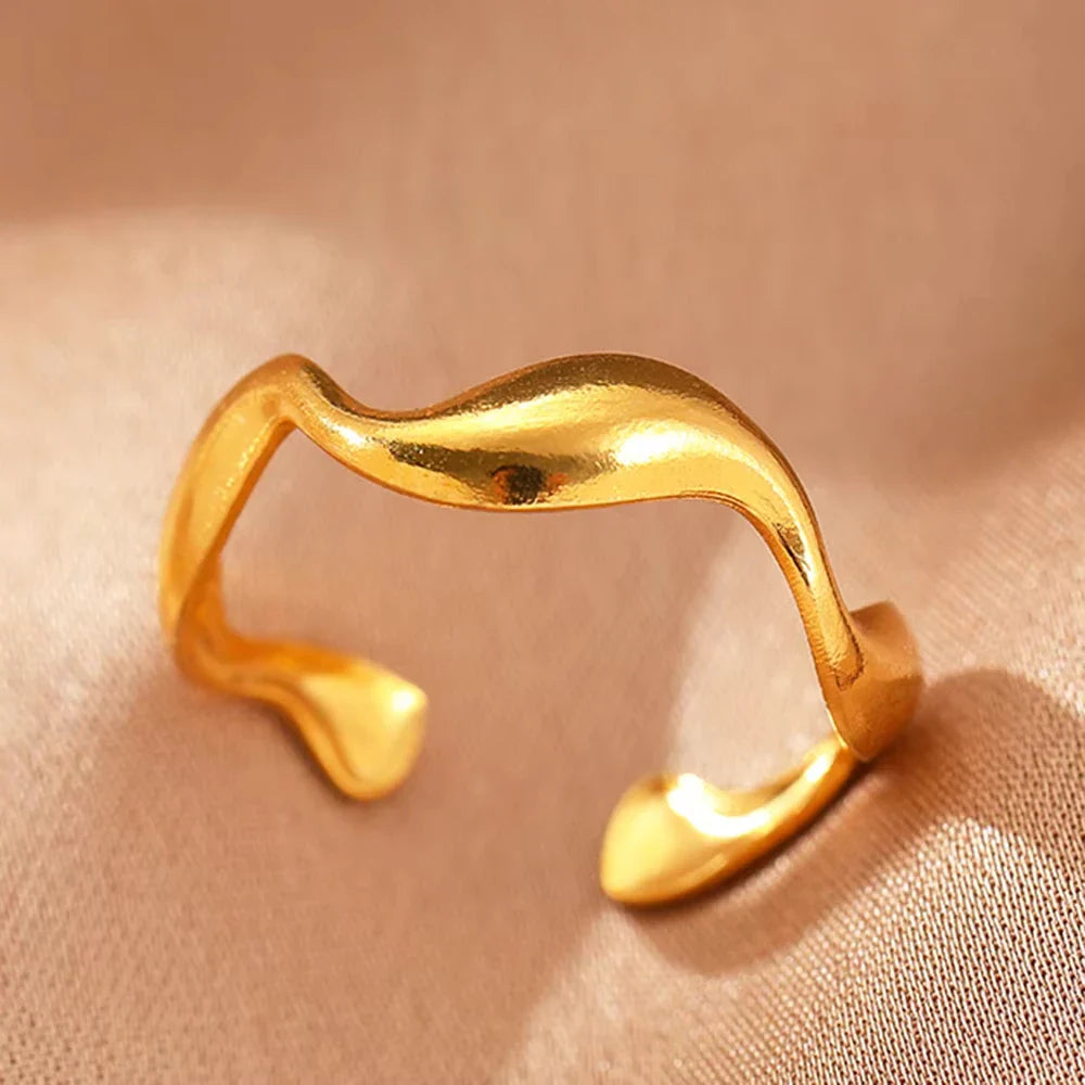 Sculpted Gold Statement Ring