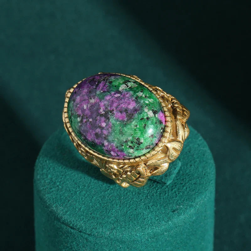 Radiant Oval Stone Gold Ring
