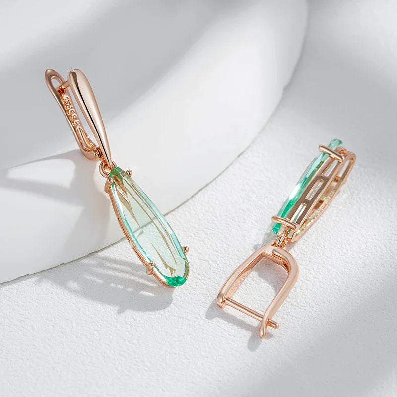 Vintage Marquis Cut Crystal Earrings