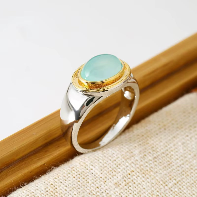 Modern Two Tone Green Ring