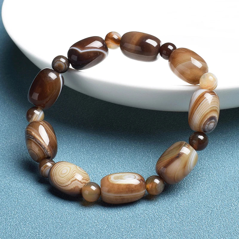 Barrel Jade Beaded Bracelet