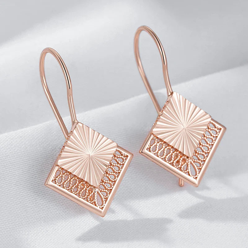 Geometric Filigree Drop Earrings