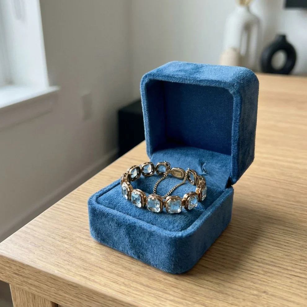 Azure Wave Gold Bracelet
