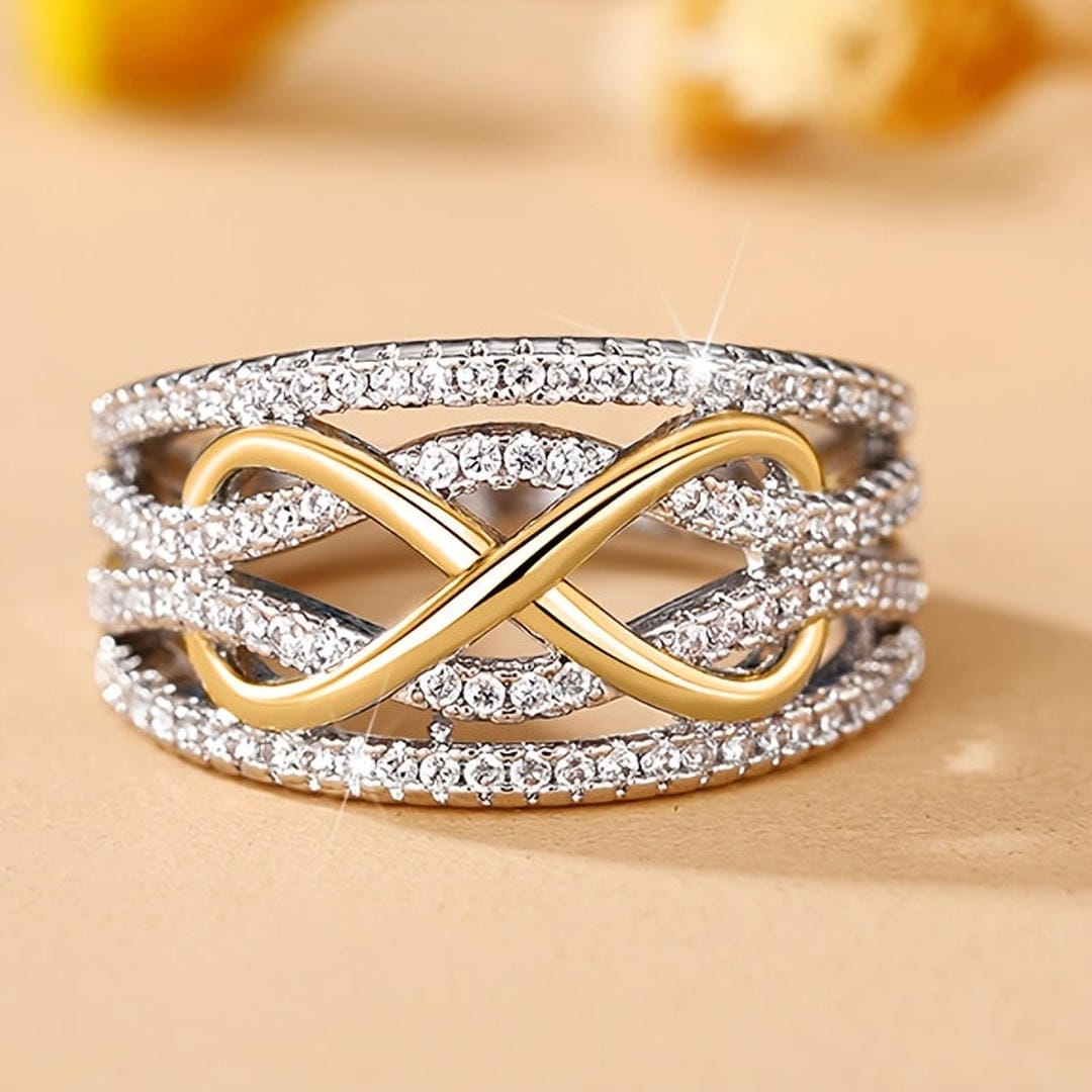 Infinity Pavé Crossover Statement Ring