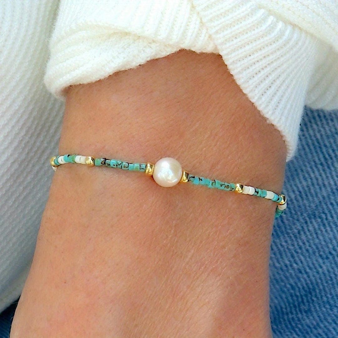 Coastal Pearl Seed Bead Bracelet