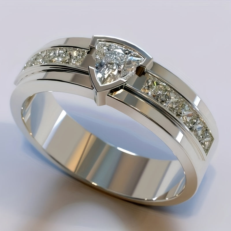 Radiant Rhinestones Silver Ring