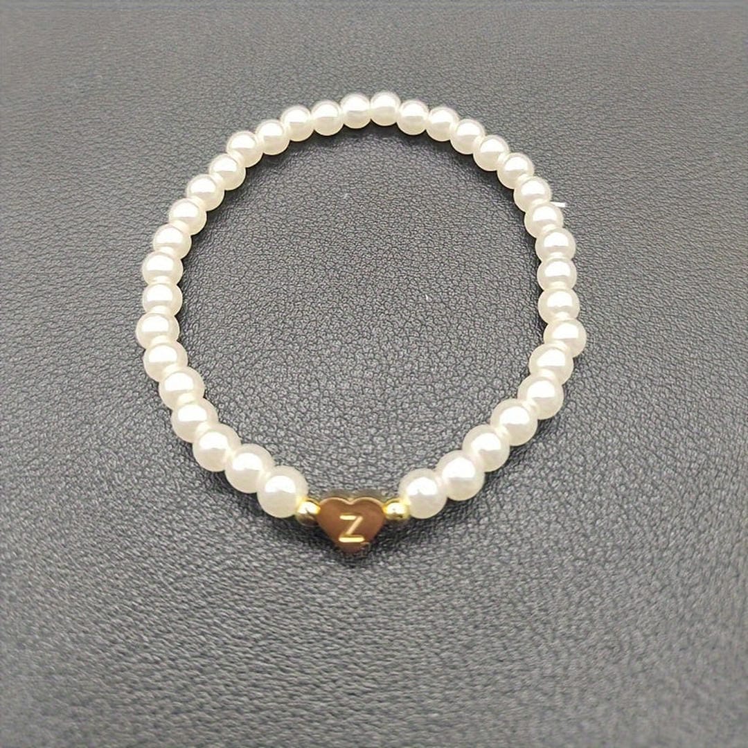 A-Z Pearl Beaded Bracelet