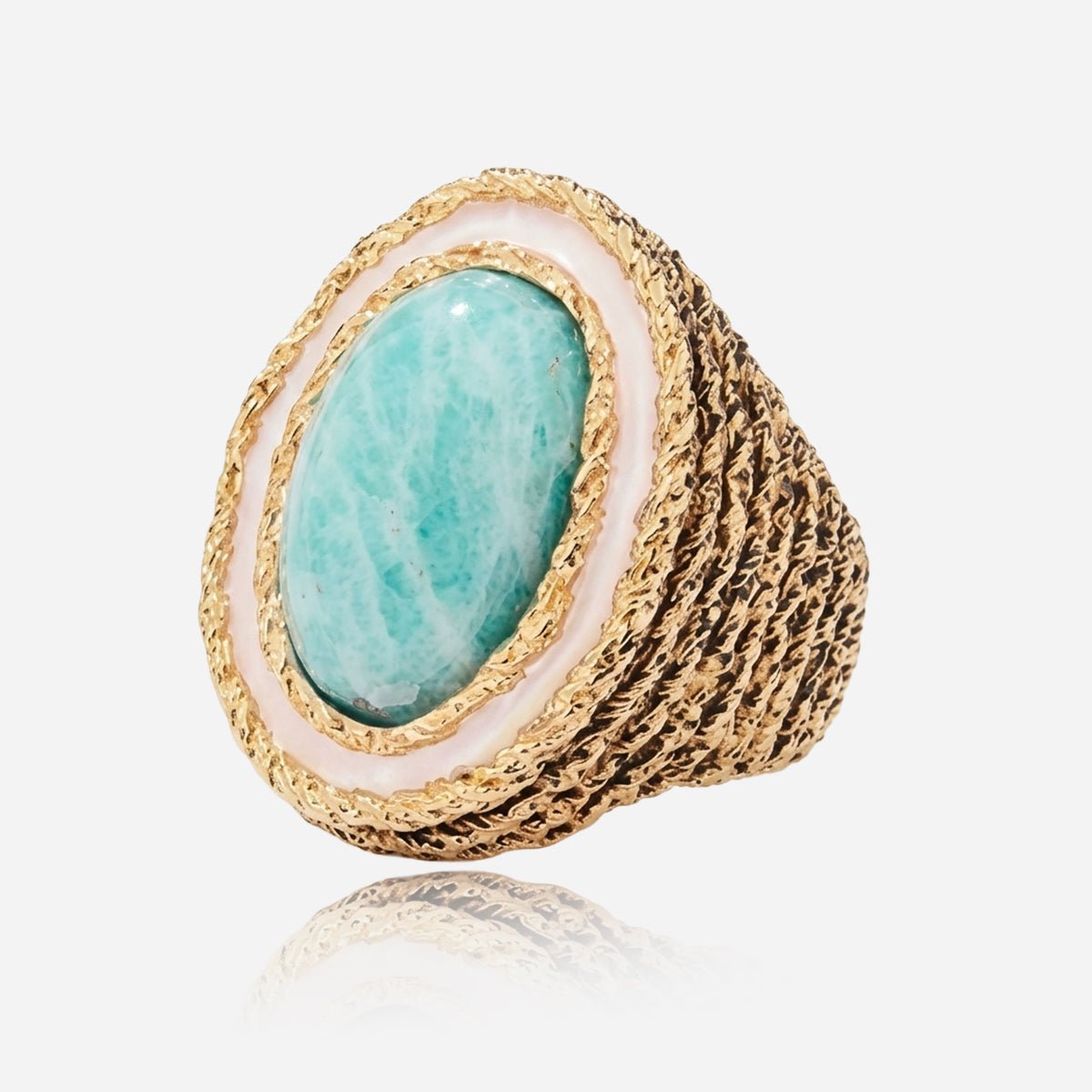 Aqua Crest Radiant Ring