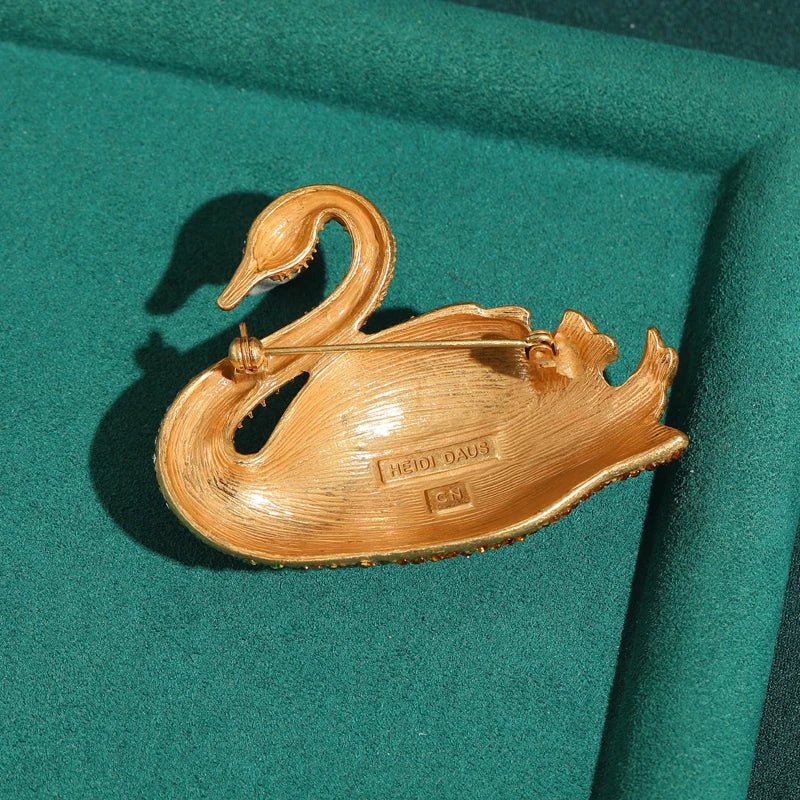 Aurora Swan Brooch