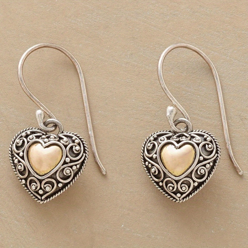 Vintage Bohemian Heart Earrings