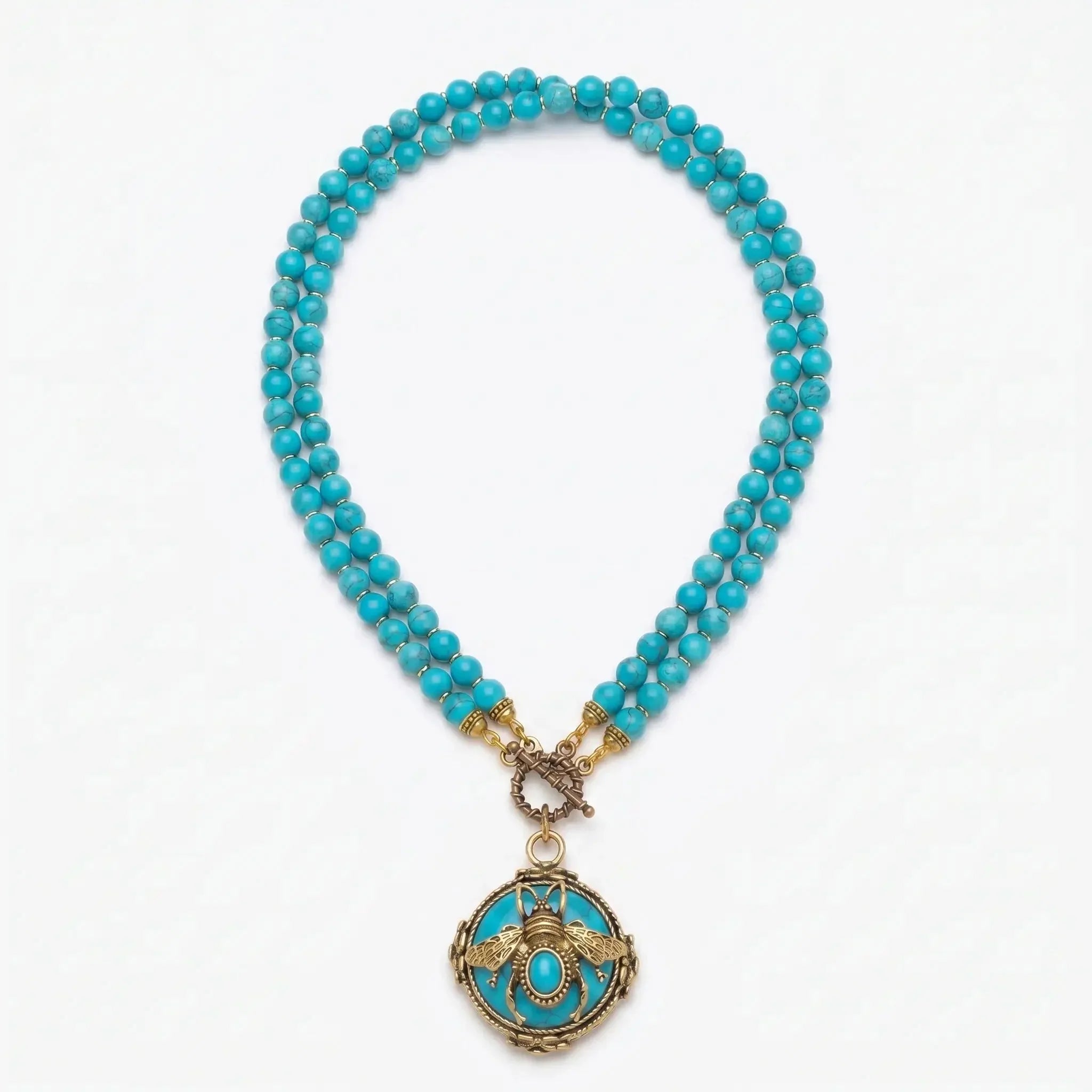 BeeQueen Vintage Natural Agate Necklace