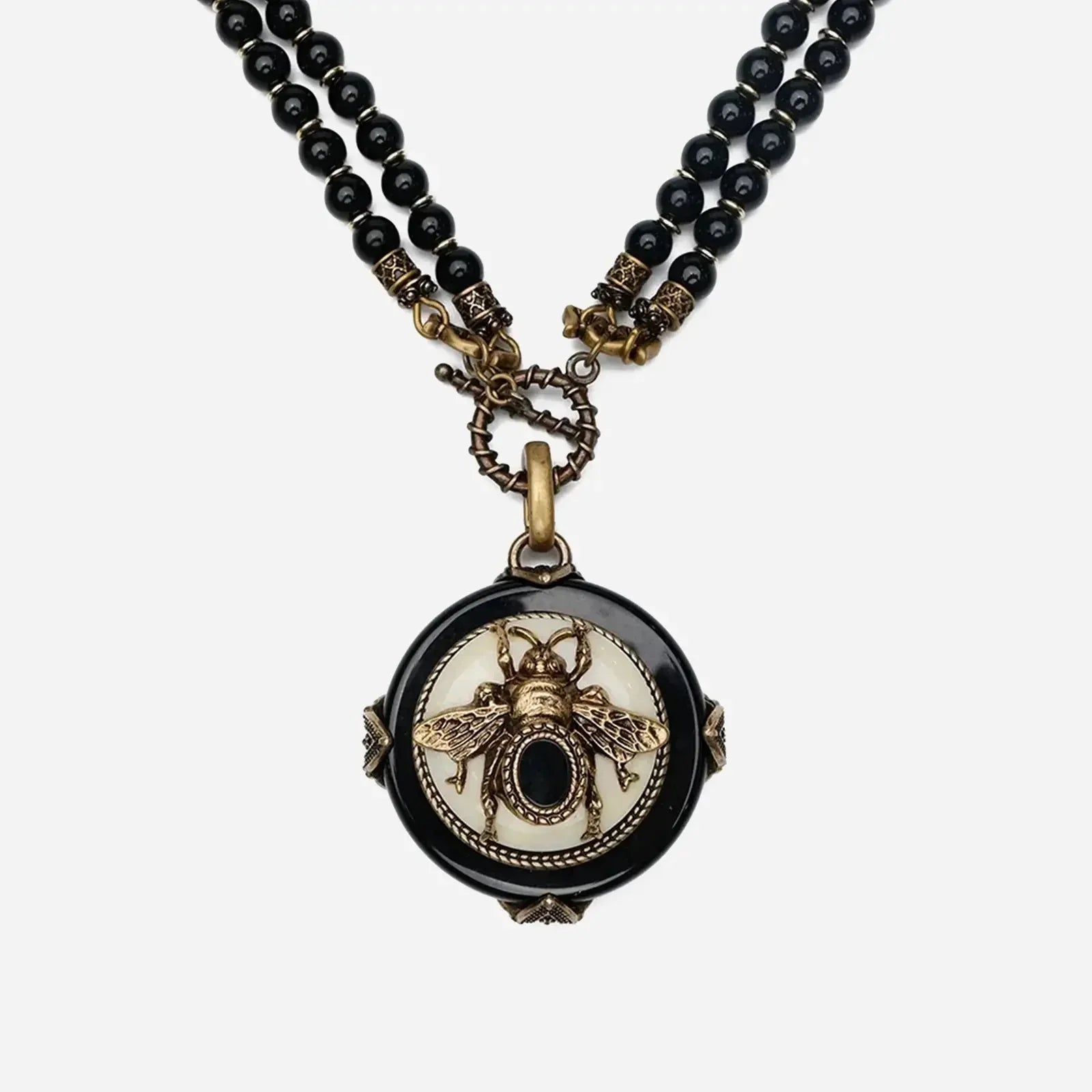 BeeQueen Vintage Natural Agate Necklace