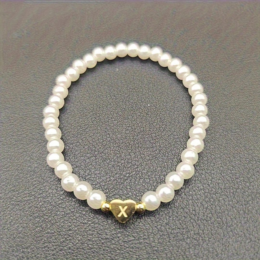 A-Z Pearl Beaded Bracelet