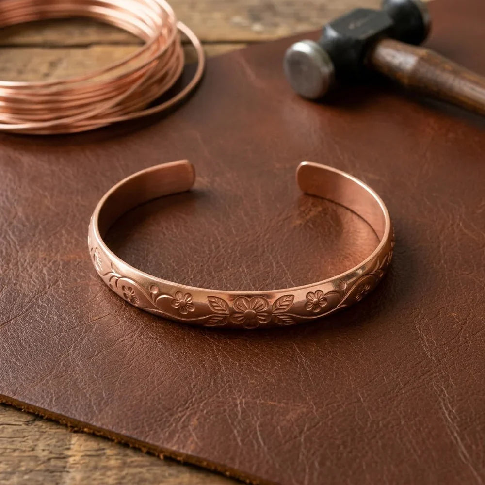 Ember Bloom Copper Bracelet