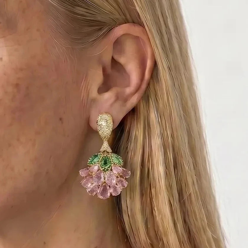 Blush Vine Drop Earrings