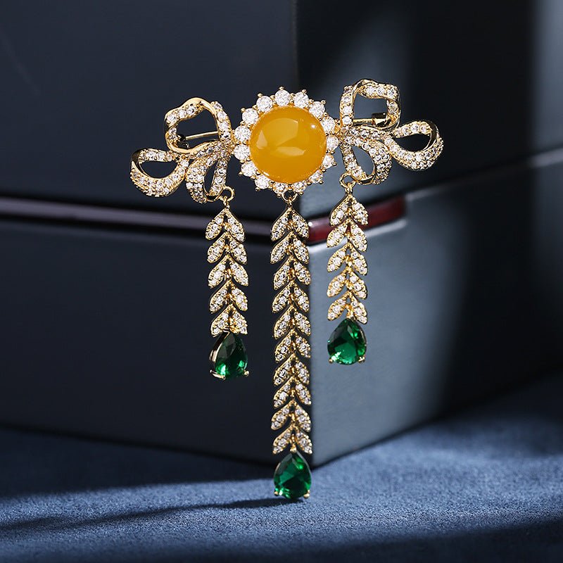 Bowfall Crystal Brooch