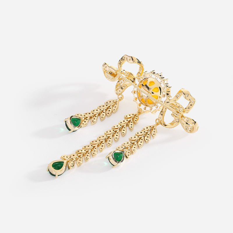 Bowfall Crystal Brooch
