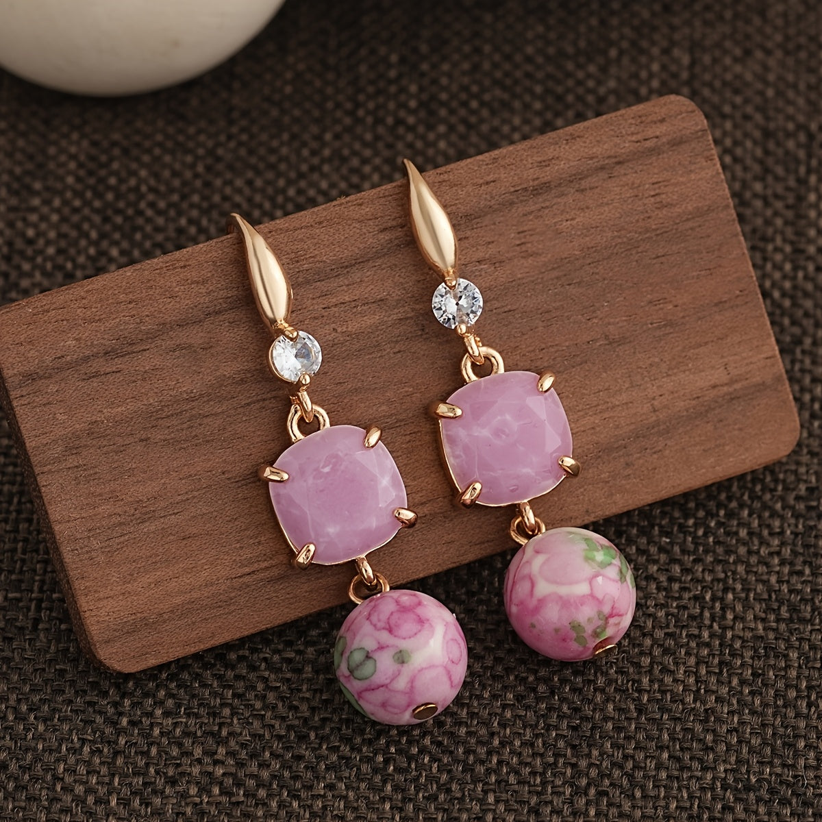 Trendy Mixed Texture Beads Earring
