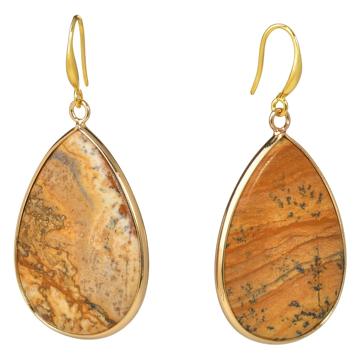 Polished Pear Shaped Dangle Earrings