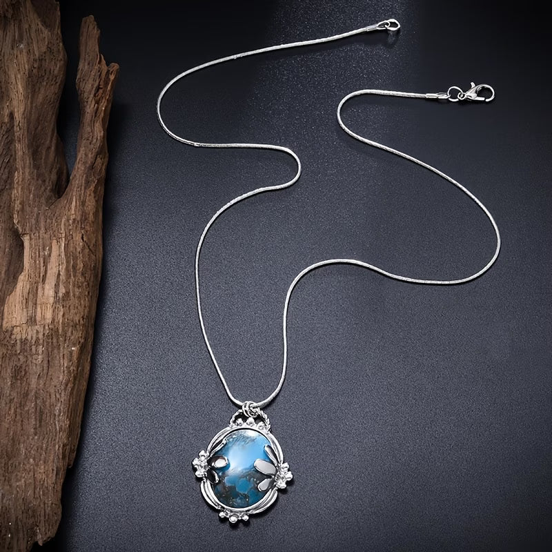Vintage Blue Stone Necklace