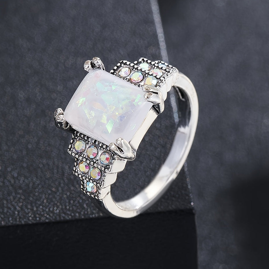 Vintage Opal Art Deco Ring