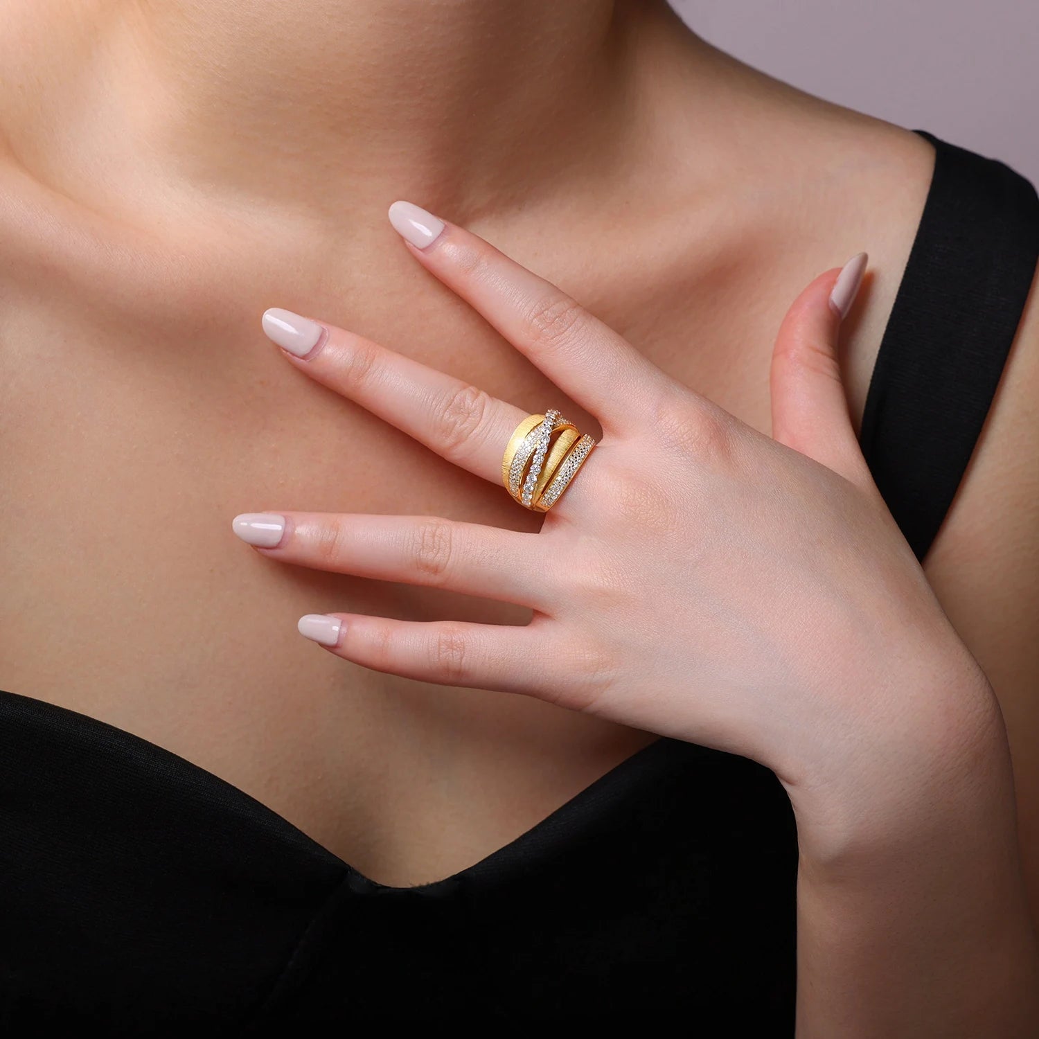 Celeste Orbit Moissanite Ring