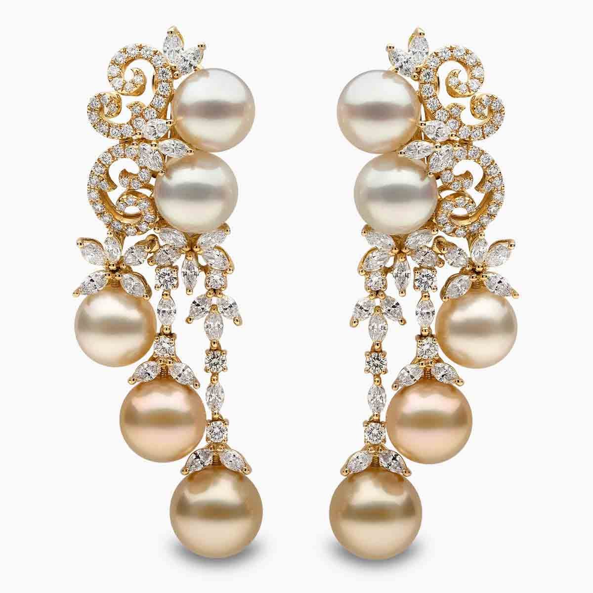 Champagne Gala Pearl Earrings