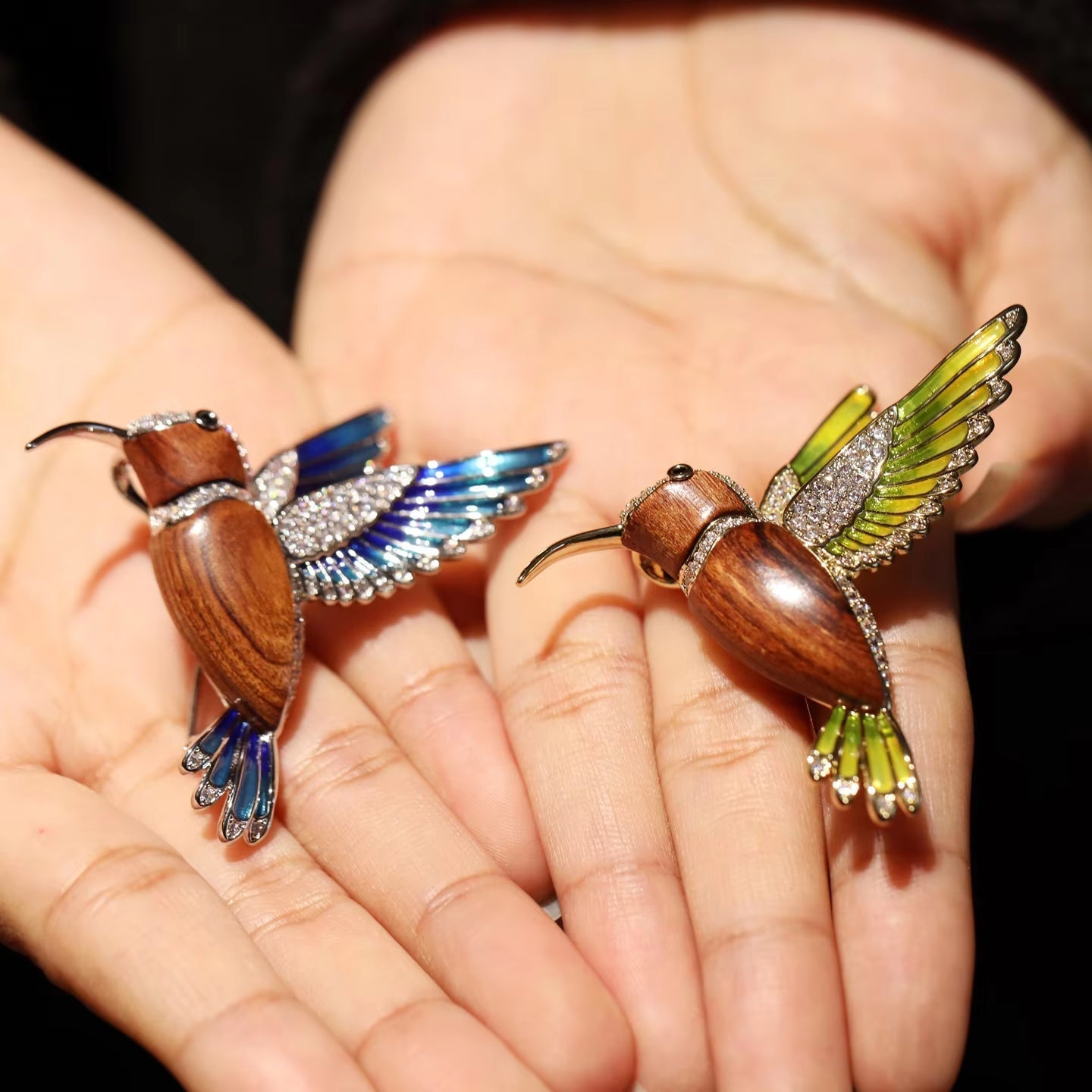 Cobalt Flight Brooch